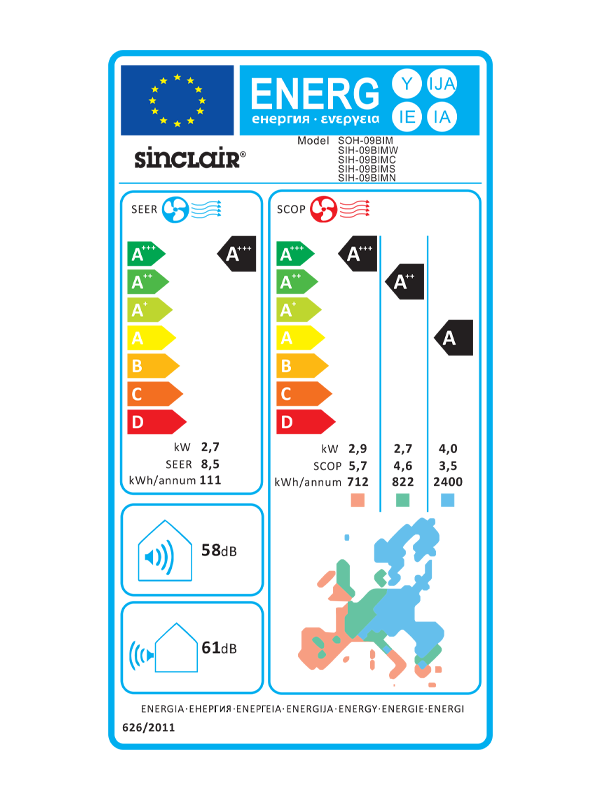 Sinclair kllima uređaj Marvin SIH-12BIMX + SOH-12BIM