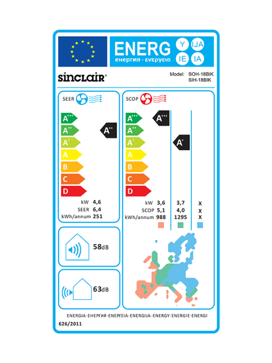 Sinclair klima uređaj Keyon SIH-18BIK + SOH-18BIK