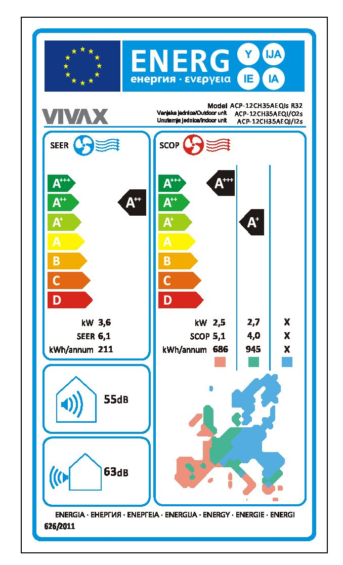 VIVAX KLIMA UREĐAJ ACP-12CH35AEQI R32
